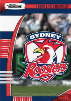 2022 NRL Traders #131 Sydney Roosters Checklist Front